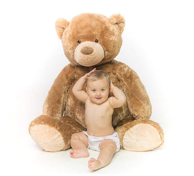 Shooting photos bébé 6/9 mois en Studio