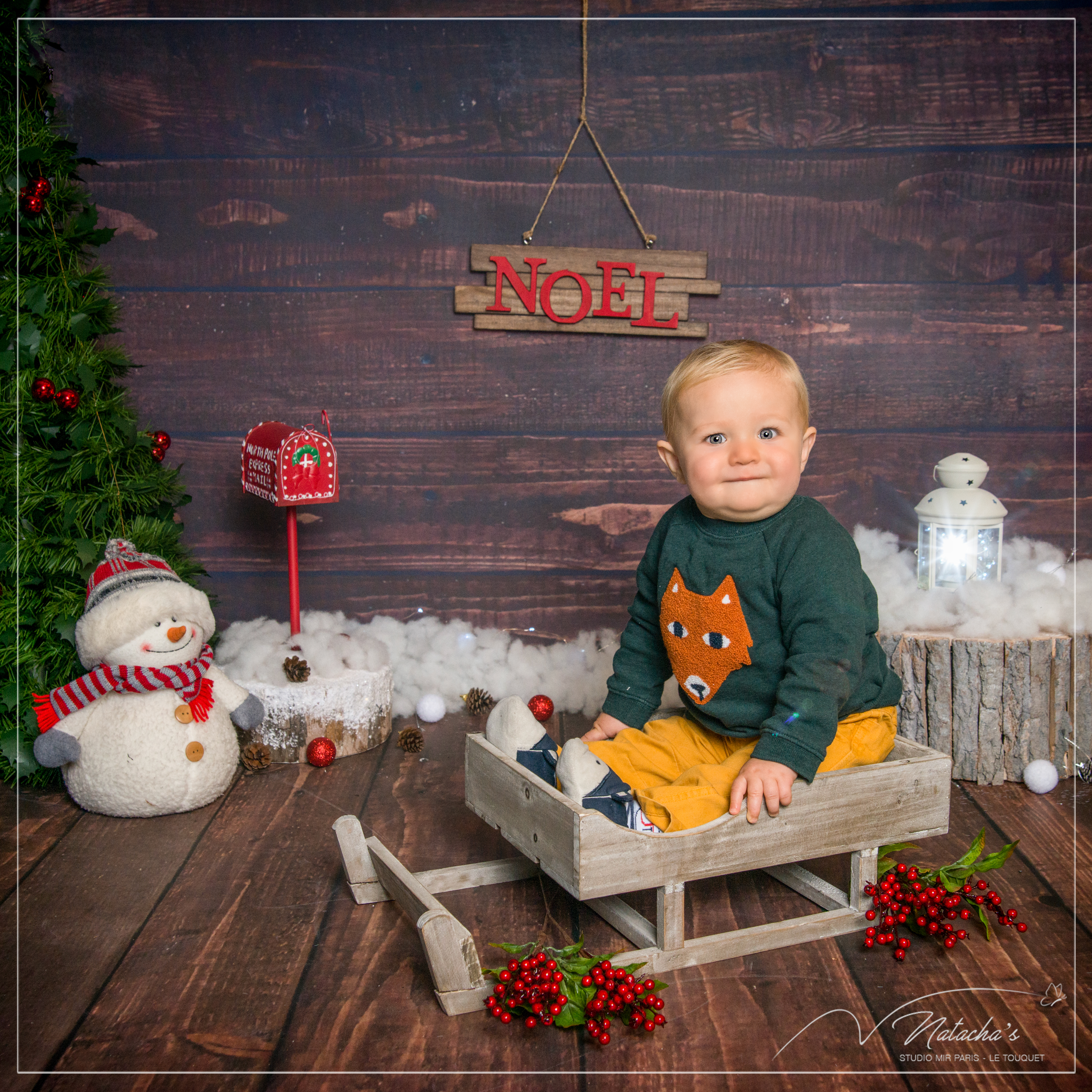 Shooting noël pour enfant en studio