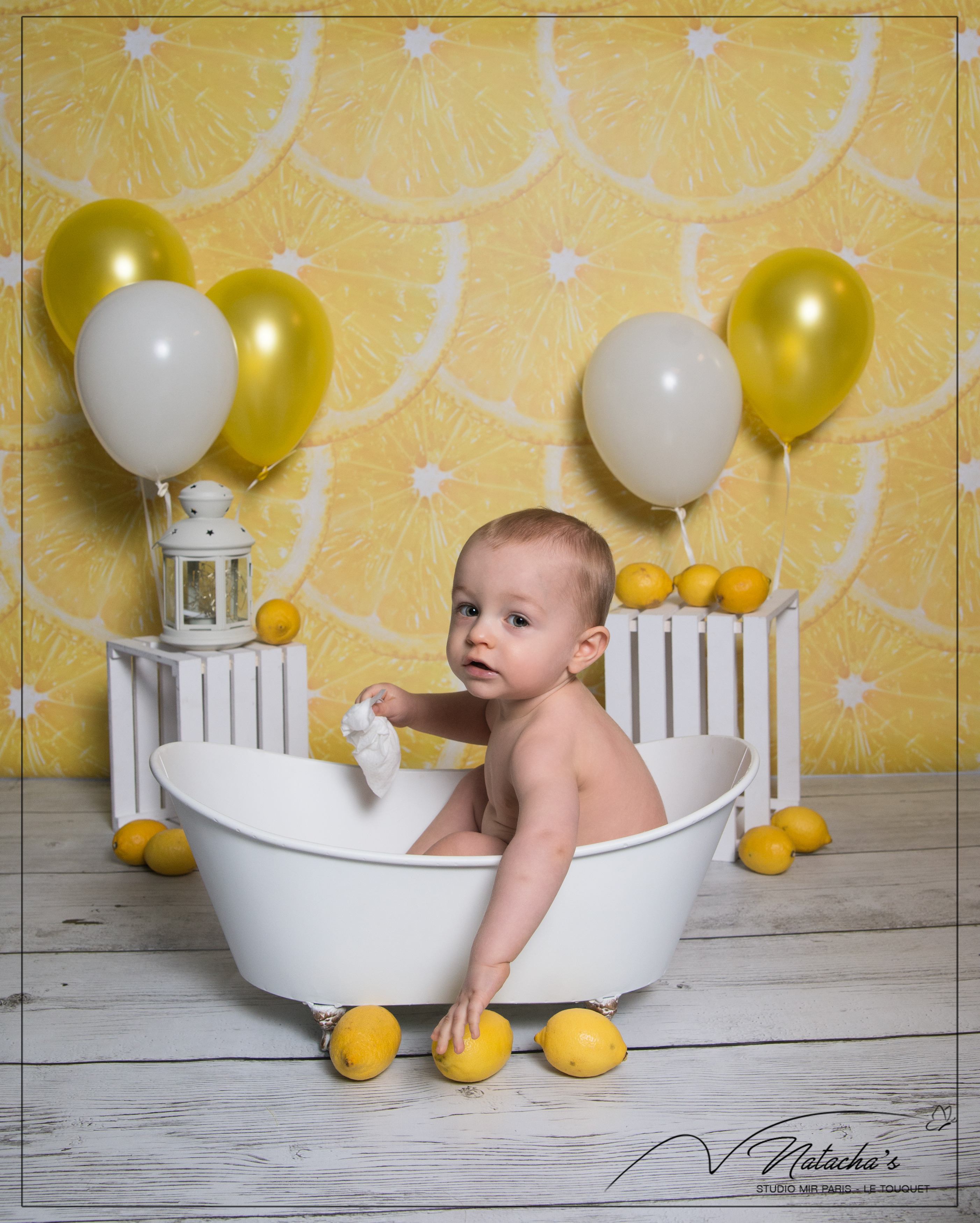 Shooting bain de lait thème citron