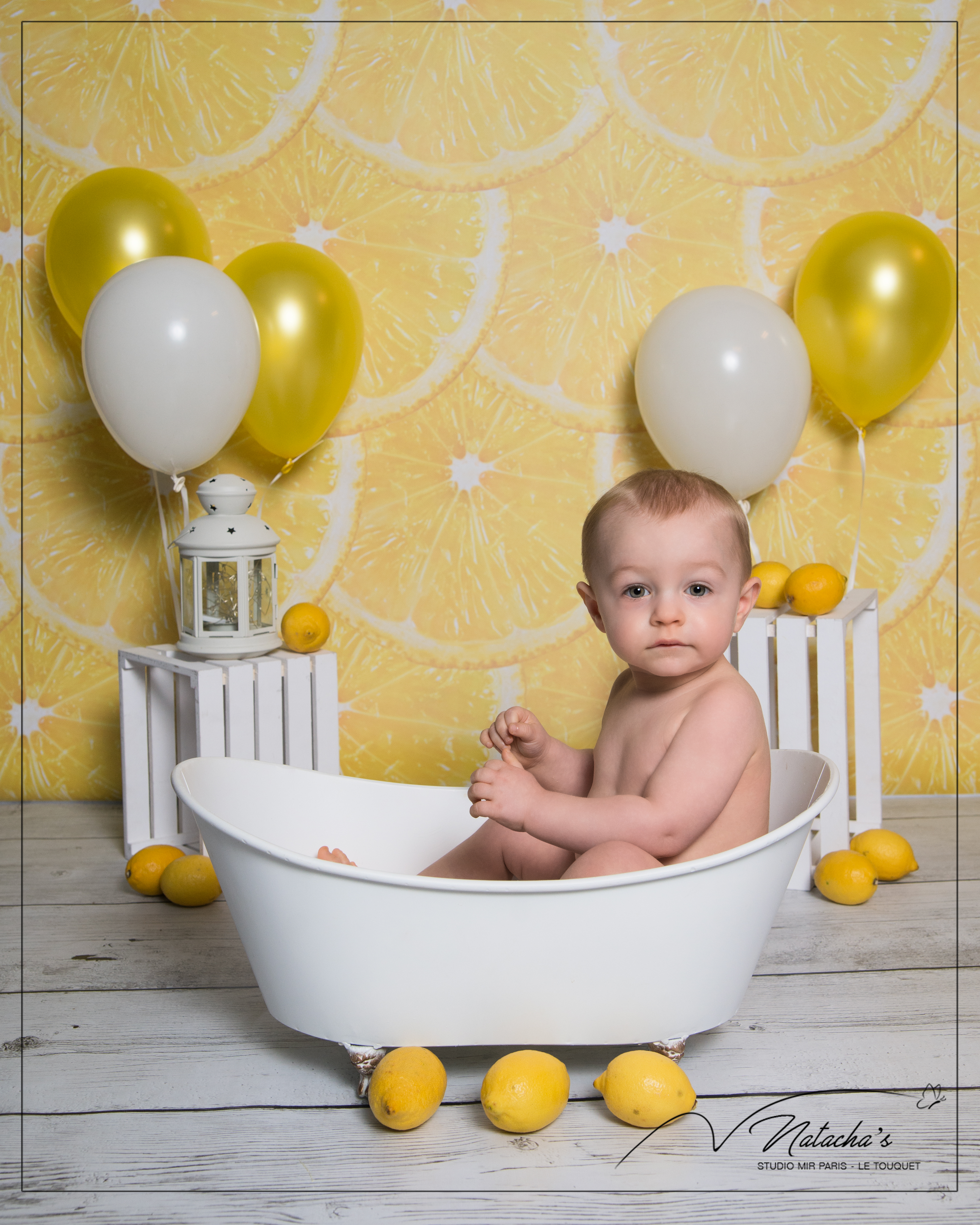 Shooting bain de lait thème citron