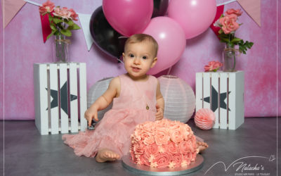 Smash the cake girly en studio