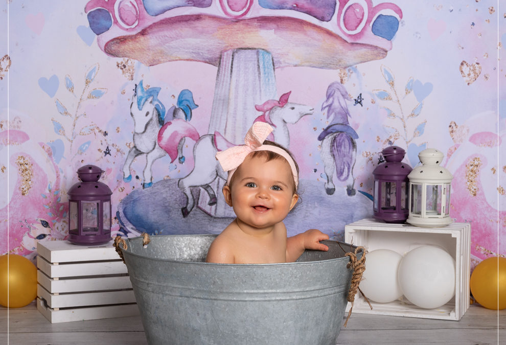 Séance photo d’enfant dans le bain dans le Val-de-Marne