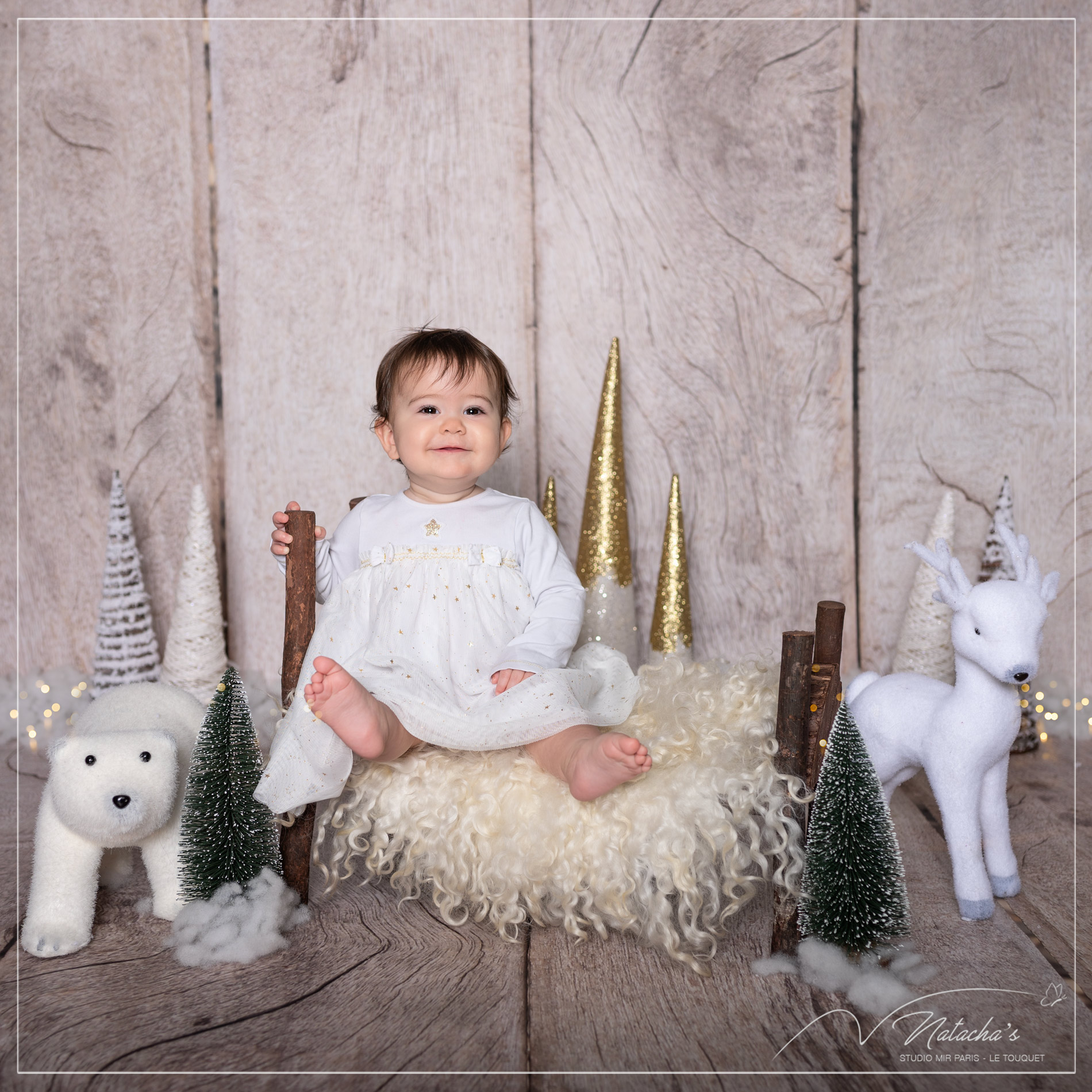 Shooting bébé thème hiver dans le Val de Marne