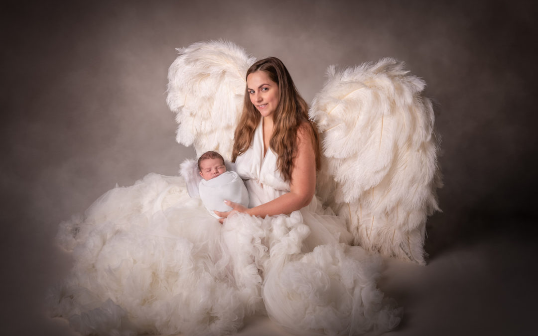 Shooting naissance avec ailes en Ile-de-France