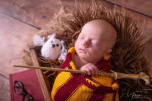 Séance photo naissance thème Harry Potter dans le 94